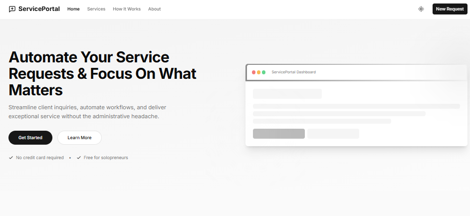 Service Portal preview 1
