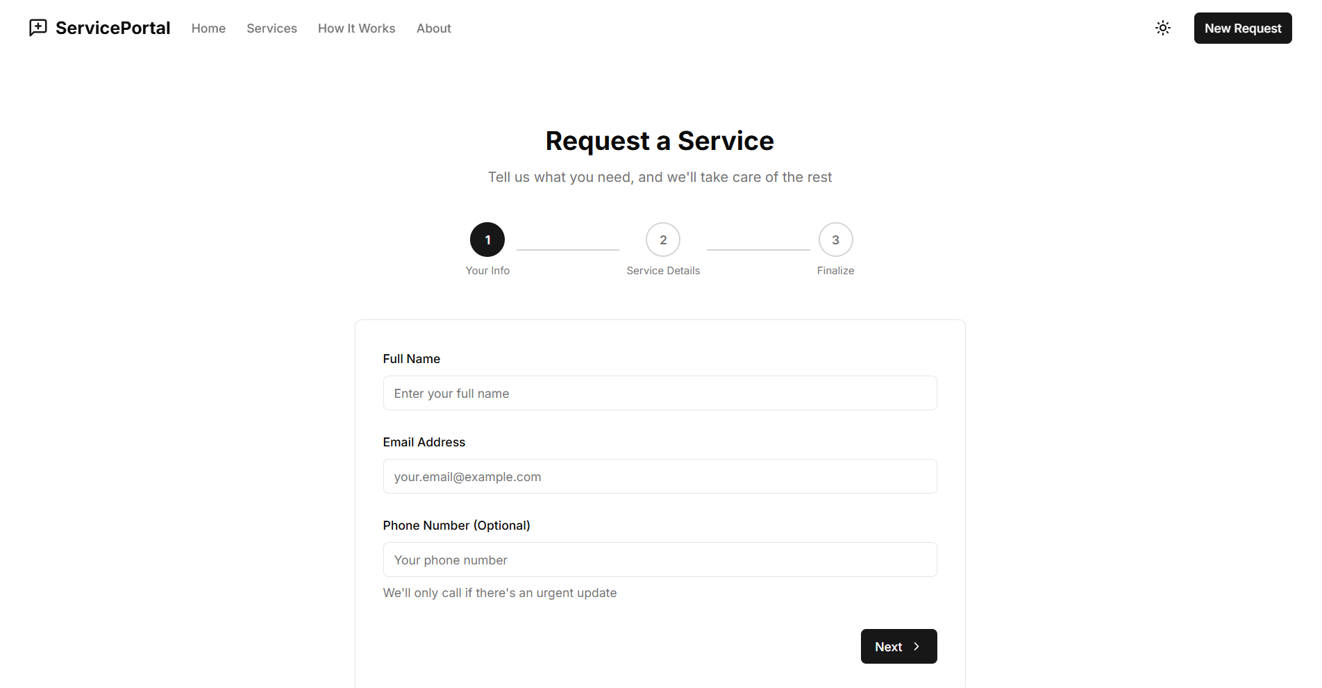Service Portal preview 5